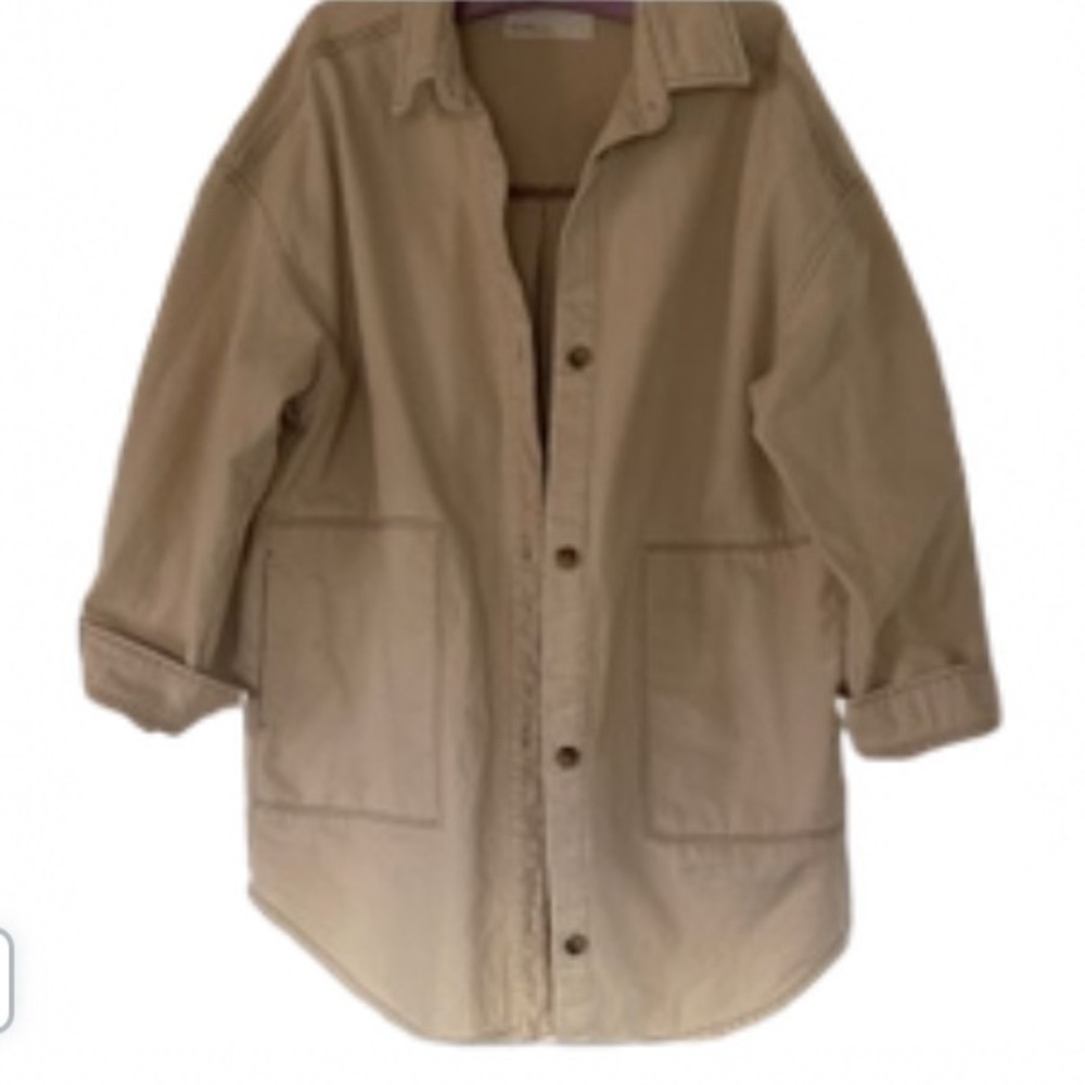 OAK + FORT Beige Utility Jacket